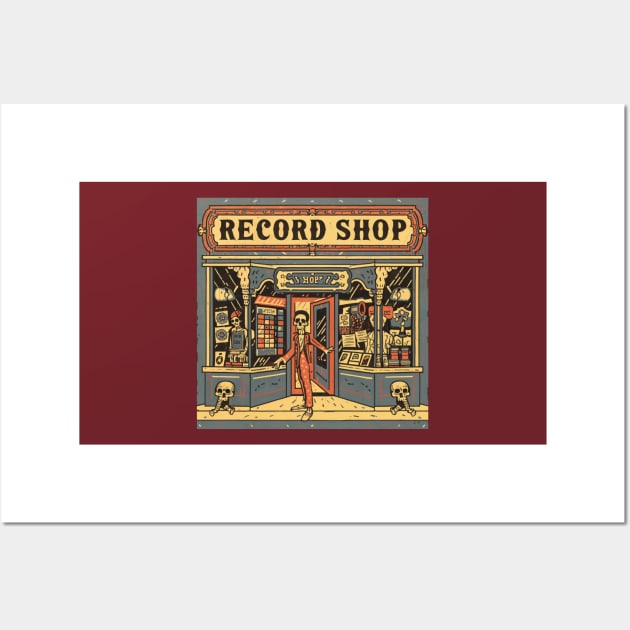 Record shop Wall Art by OldSchoolRetro